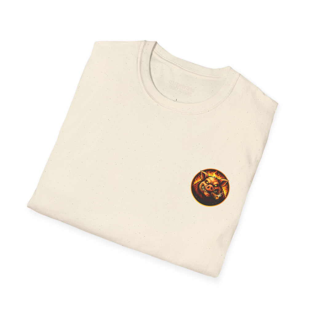 BBQ Test Pit I Like Big Butts soft tee mockup