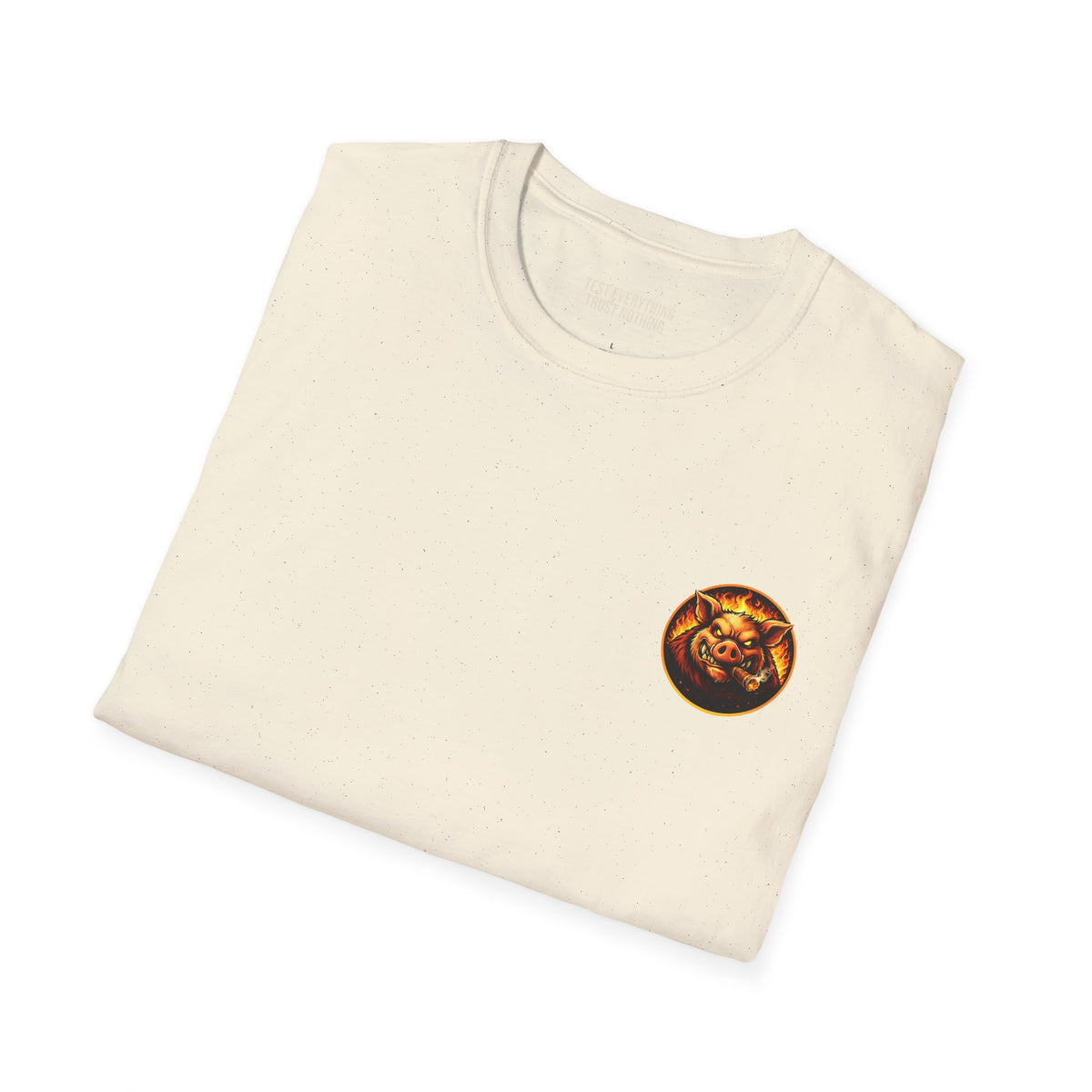 BBQ Test Pit I Like Big Butts soft tee mockup