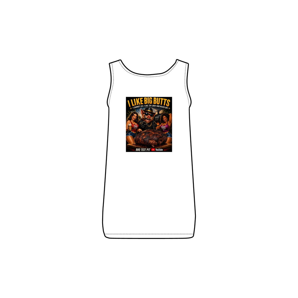 BBQ Test Pit I Like Big Butts women's tank mockup