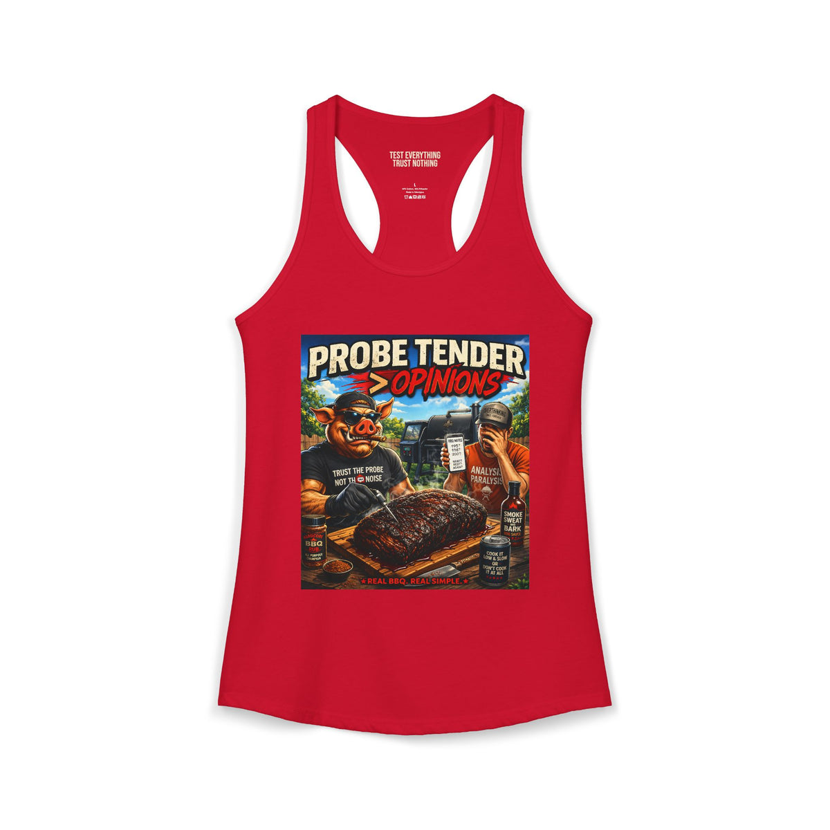 BBQ Test Pit Probe Tender Opinions women's tank mockup