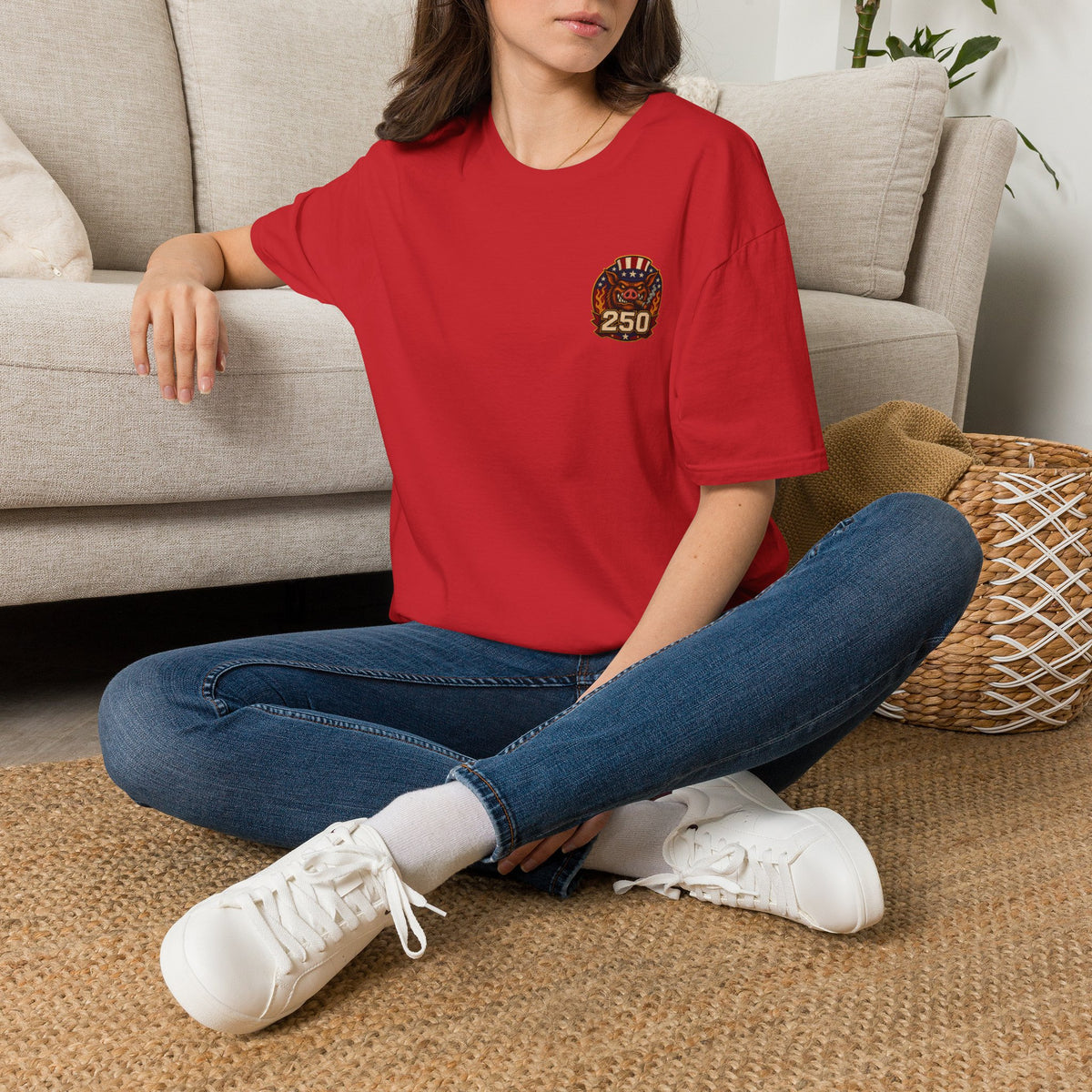 BBQ Test Pit 250 Years of Freedom tee mockup