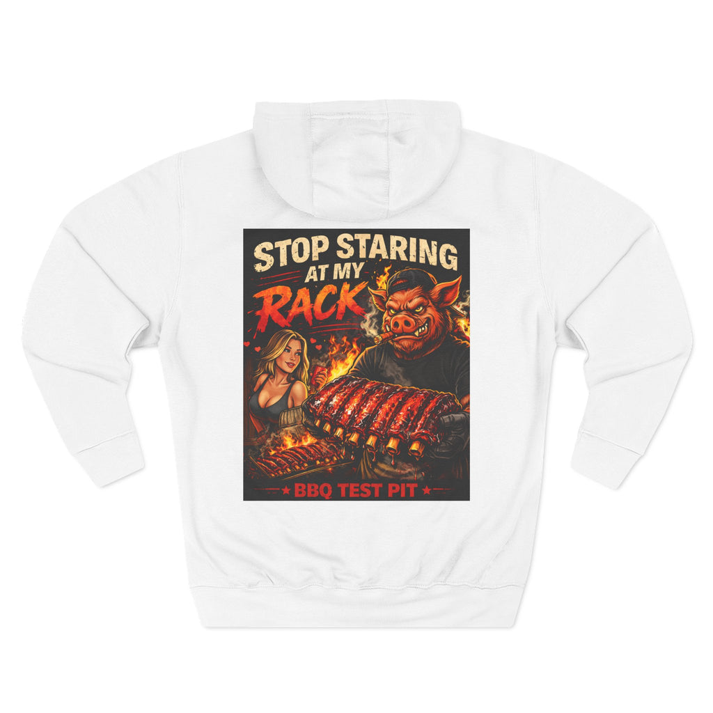 BBQ Test Pit Stop Staring At My Rack hoodie mockup