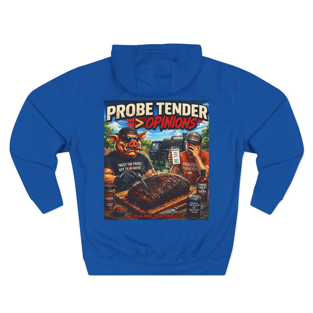 BBQ Test Pit Probe Tender Opinions hoodie mockup