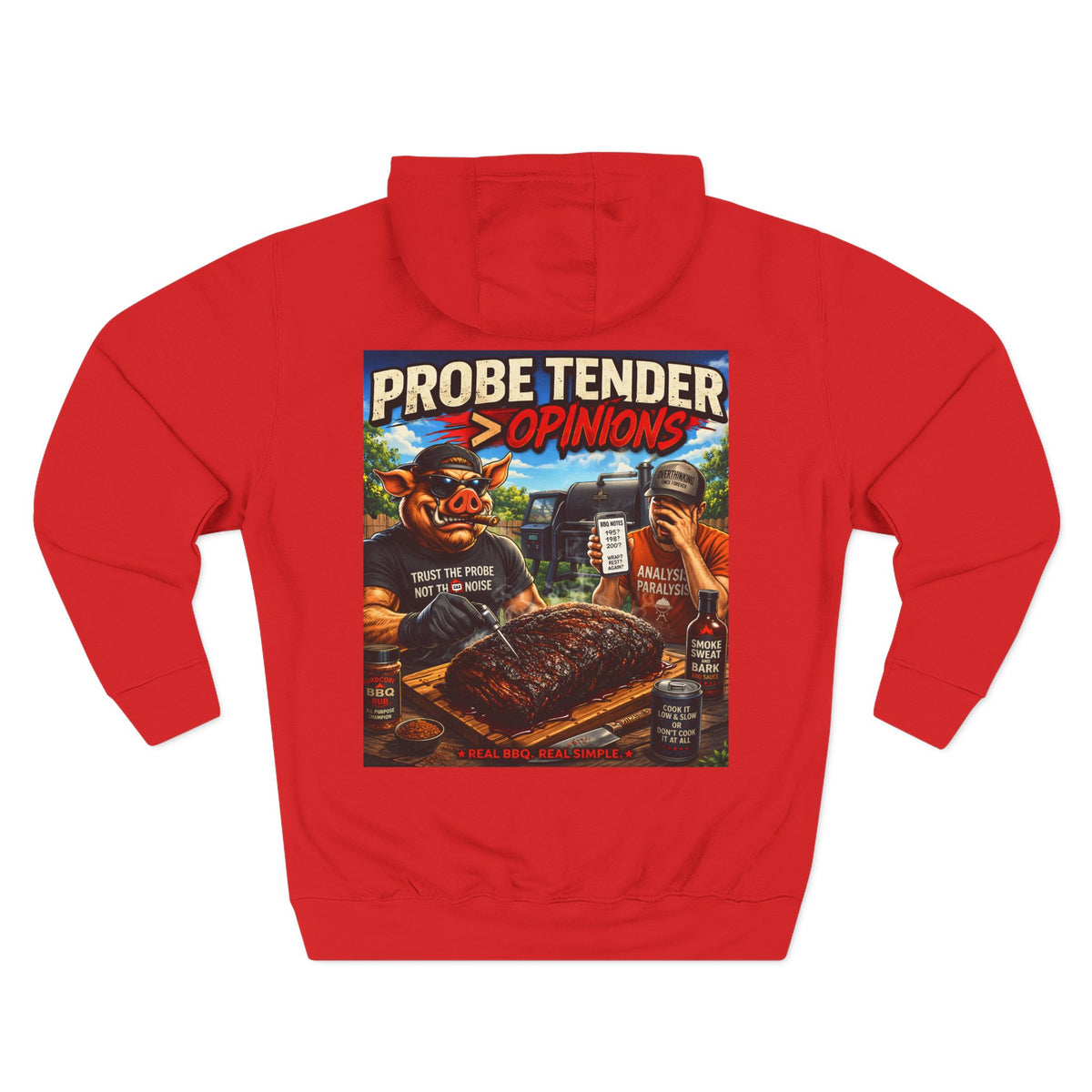 BBQ Test Pit Probe Tender Opinions hoodie mockup