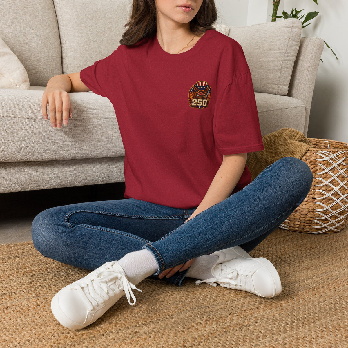 BBQ Test Pit 250 Years of Freedom tee mockup