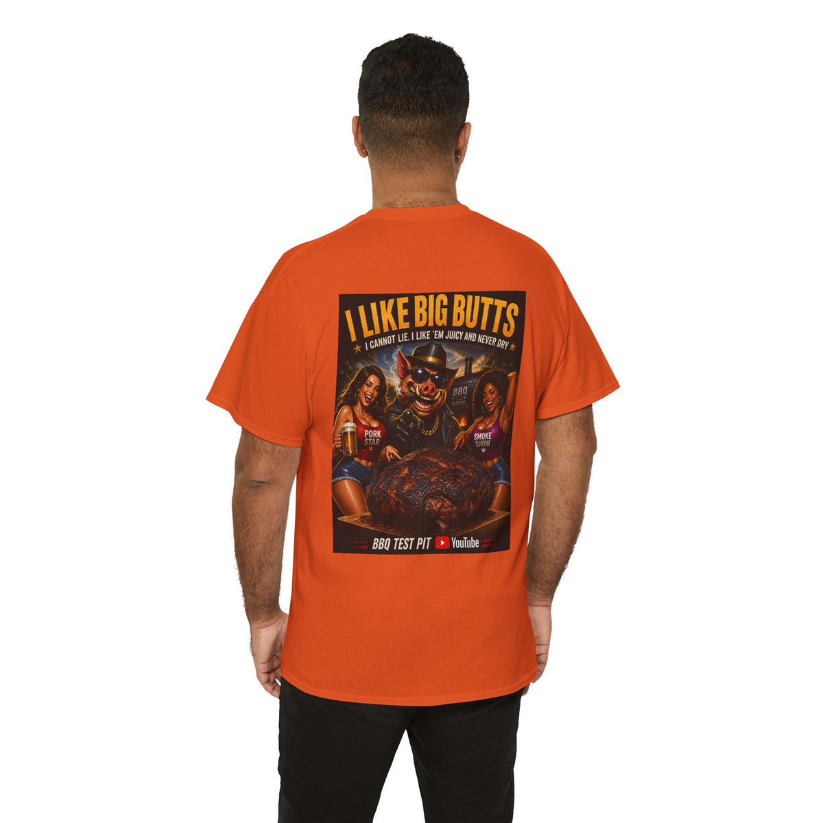 BBQ Test Pit I Like Big Butts tee mockup