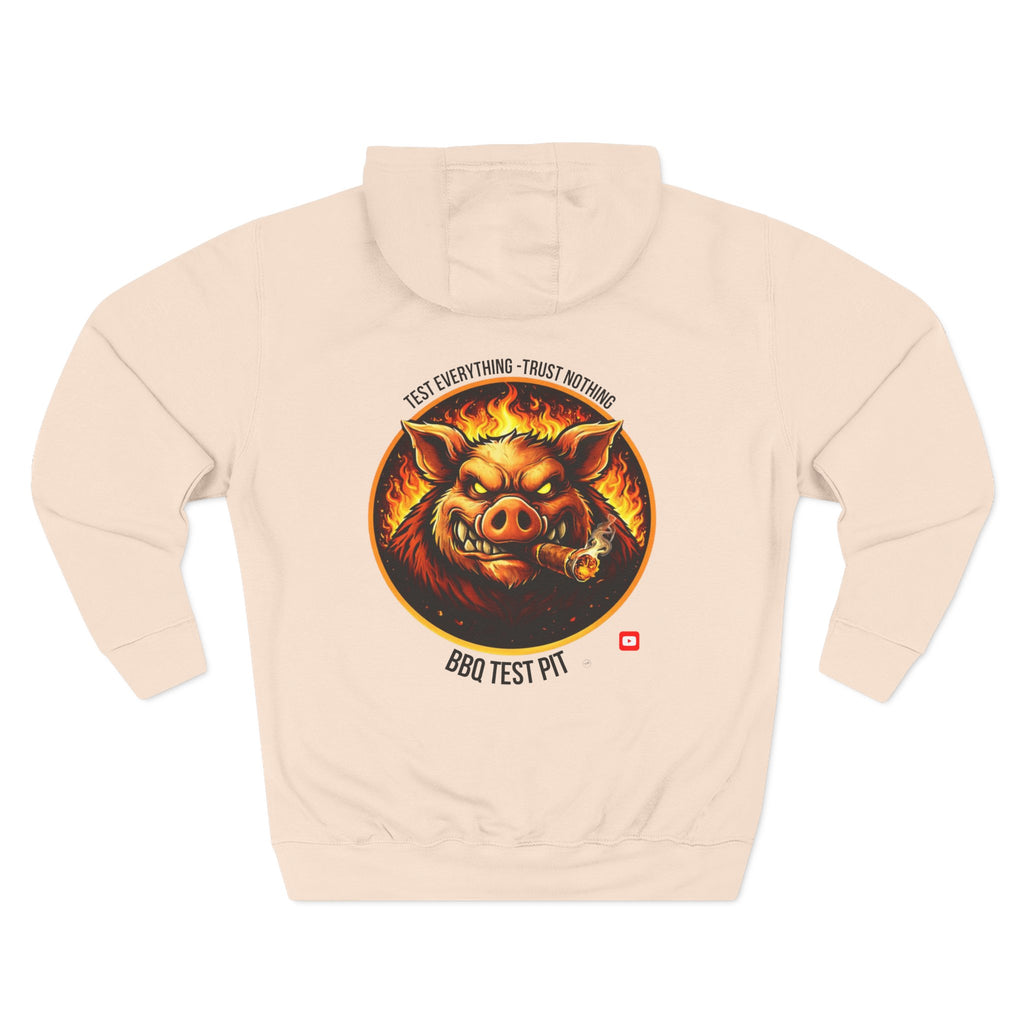 BBQ Test Pit logo hoodie mockup
