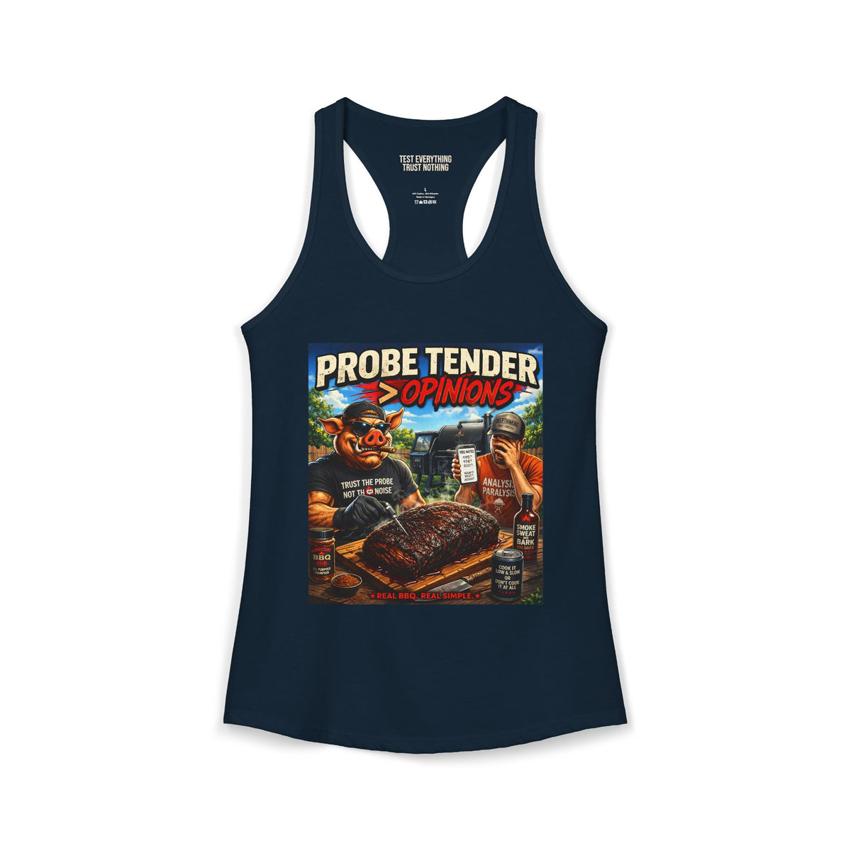 BBQ Test Pit Probe Tender Opinions women's tank mockup