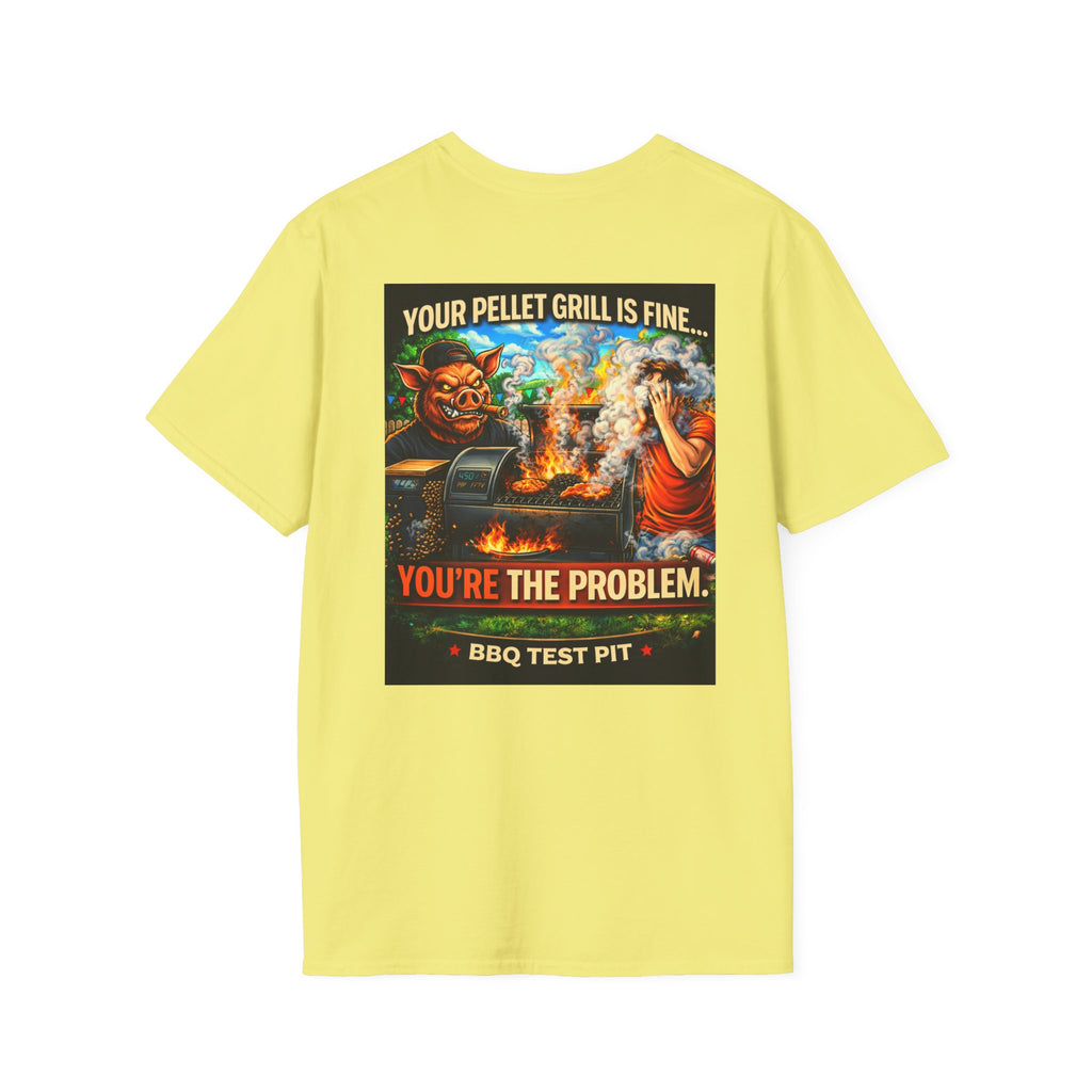 BBQ Test Pit Your Pellet Grill Is Fine soft tee mockup