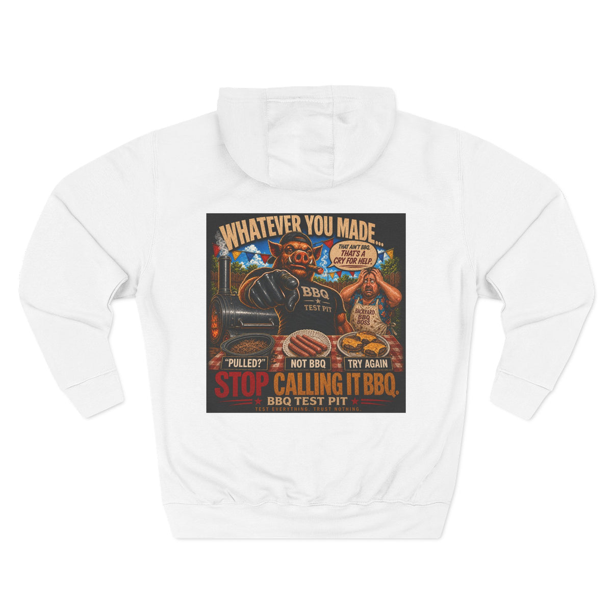 BBQ Test Pit Stop Calling It BBQ hoodie mockup