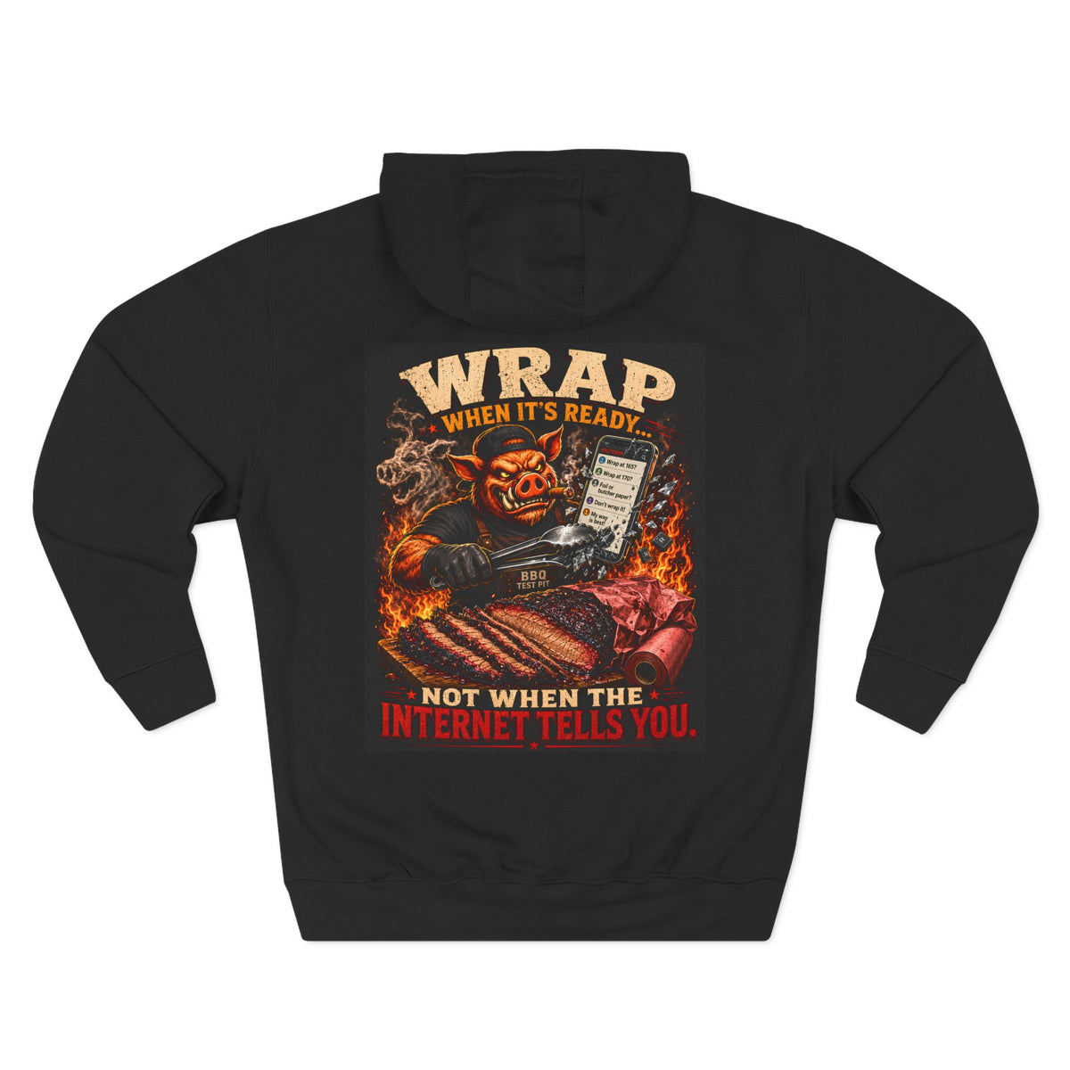 BBQ Test Pit Wrap When It's Ready hoodie mockup