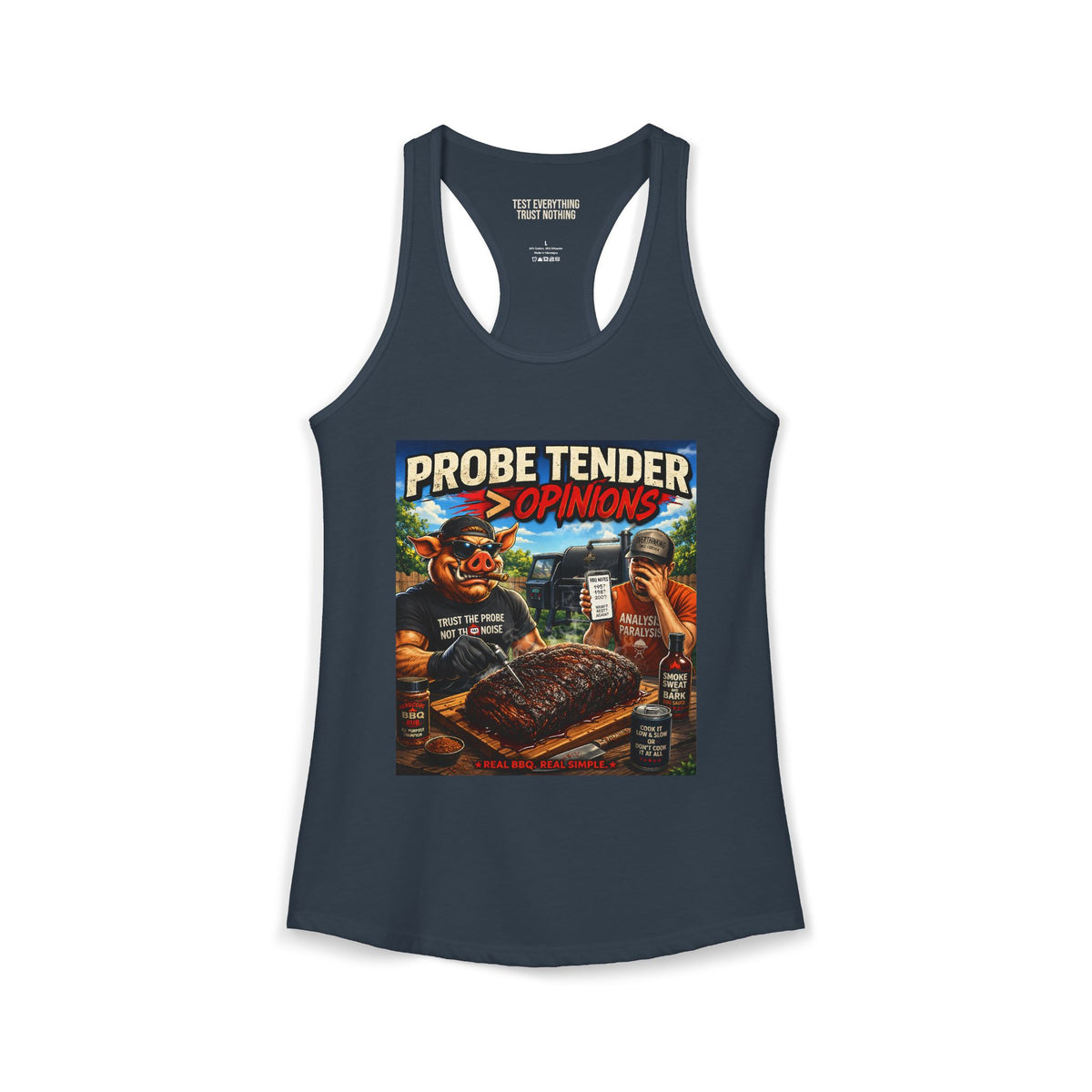 BBQ Test Pit Probe Tender Opinions women's tank mockup