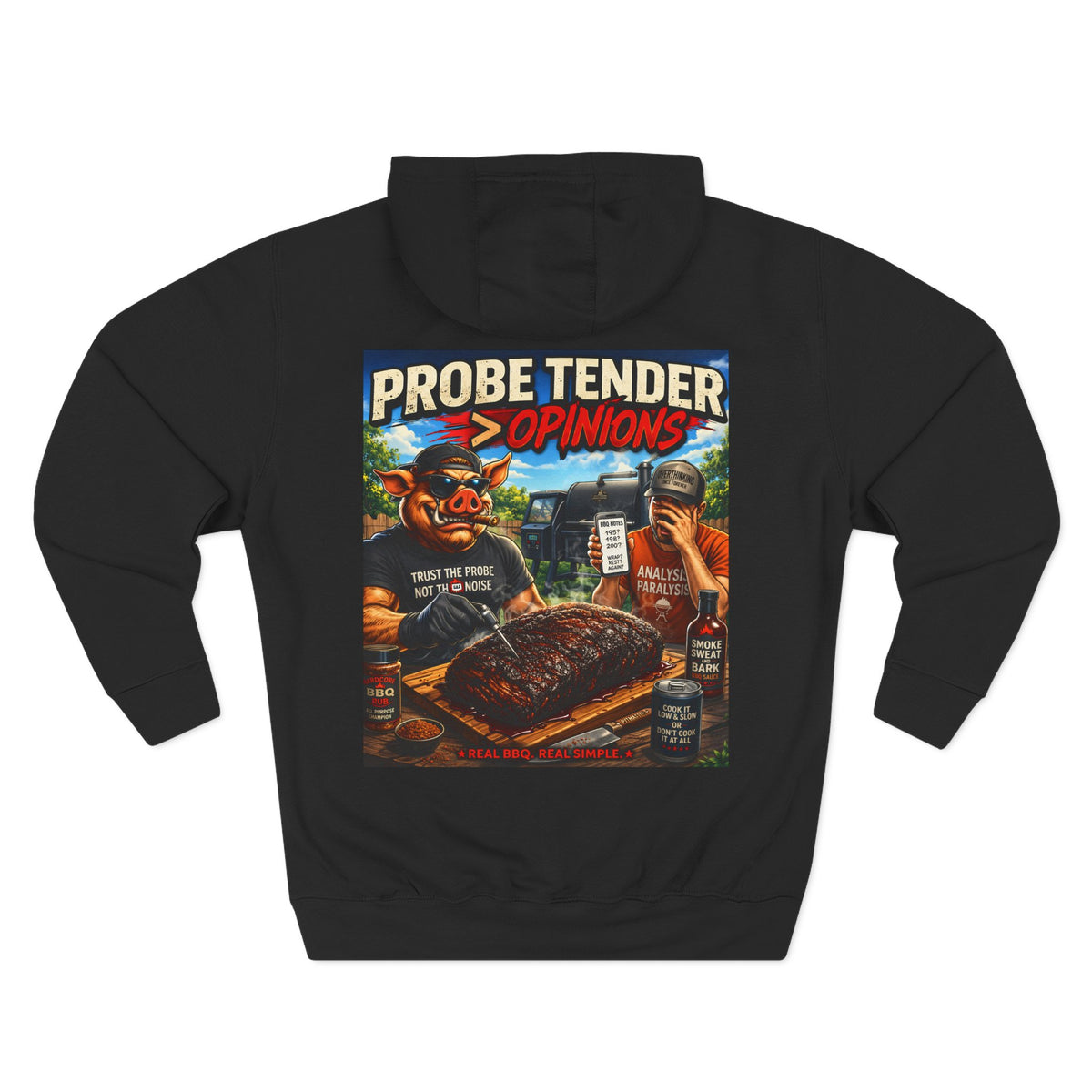 BBQ Test Pit Probe Tender Opinions hoodie mockup