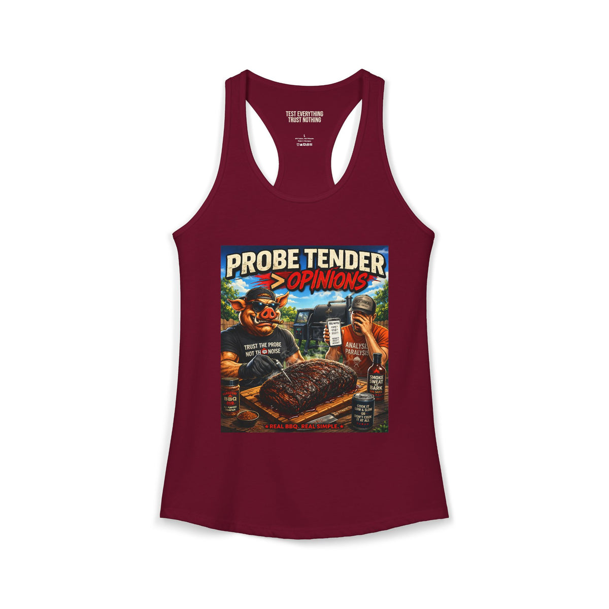BBQ Test Pit Probe Tender Opinions women's tank mockup