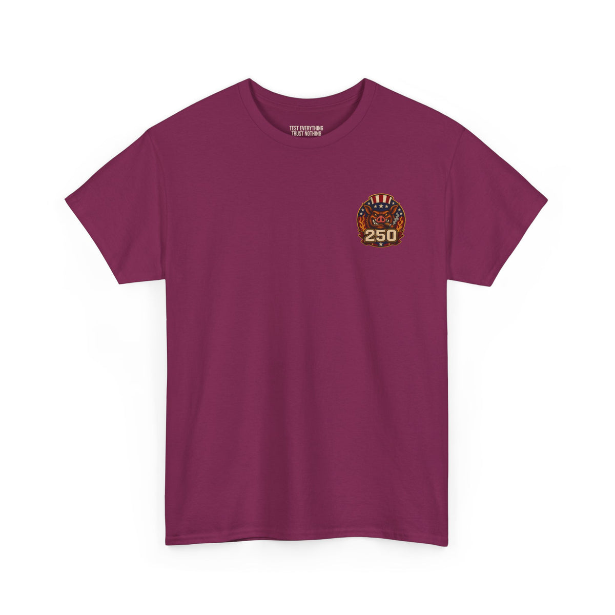 BBQ Test Pit 250 Years of Freedom soft tee mockup