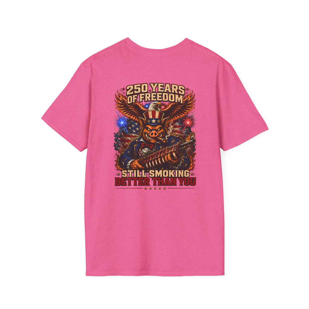 BBQ Test Pit 250 Years of Freedom tee mockup