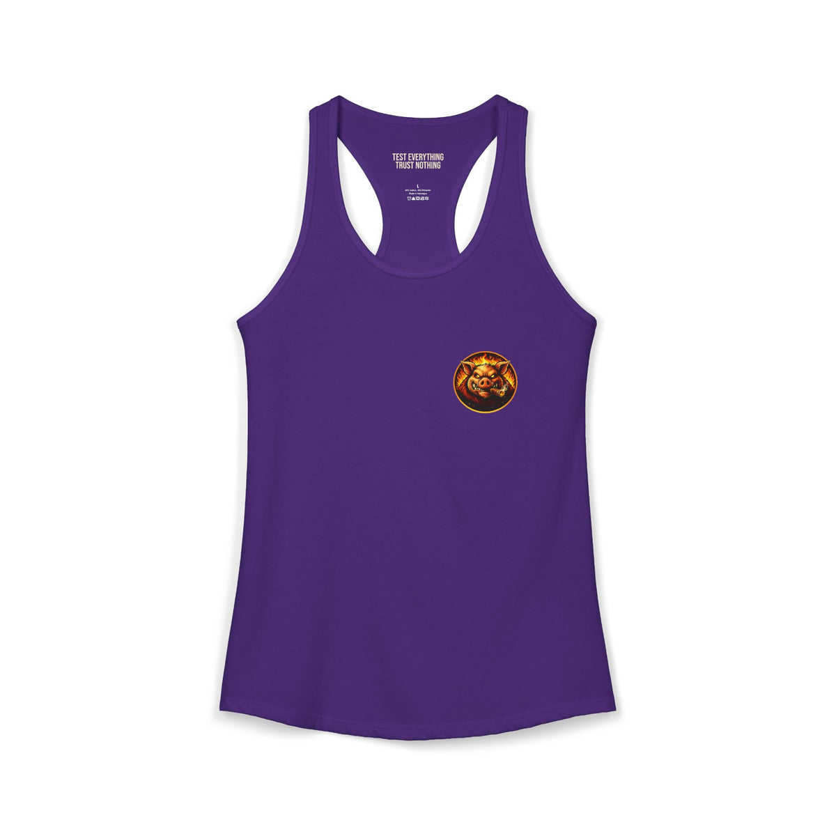 BBQ Test Pit logo women's tank mockup