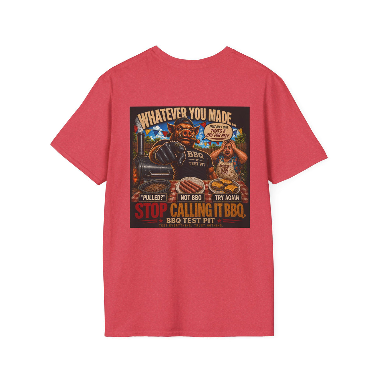 BBQ Test Pit Stop Calling It BBQ tee mockup