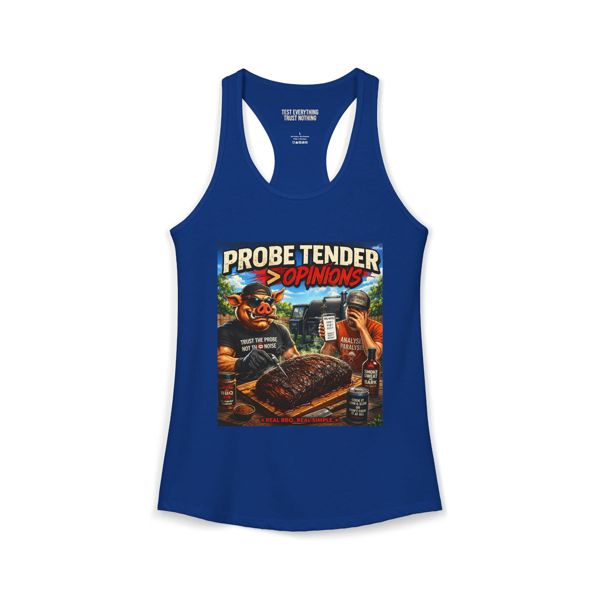 BBQ Test Pit Probe Tender Opinions women's tank mockup
