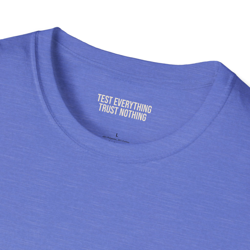 BBQ Test Pit logo soft tee mockup