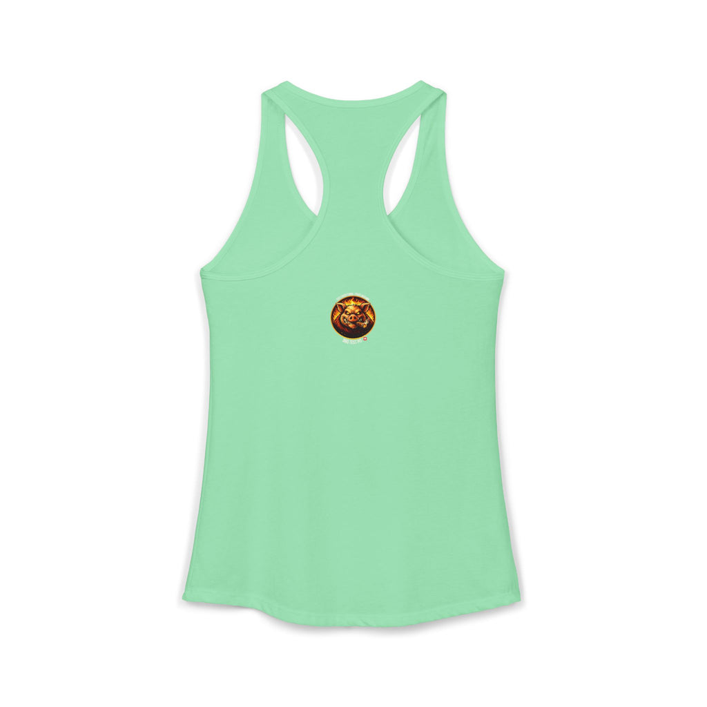BBQ Test Pit I Like Big Butts women's racerback mockup