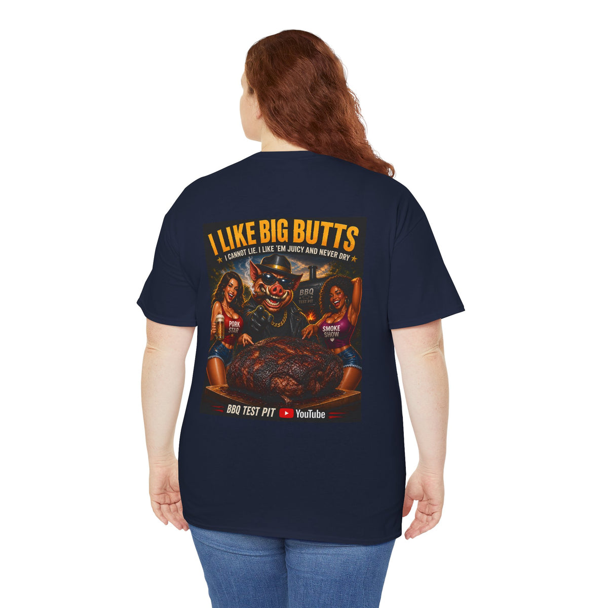 BBQ Test Pit I Like Big Butts tee mockup