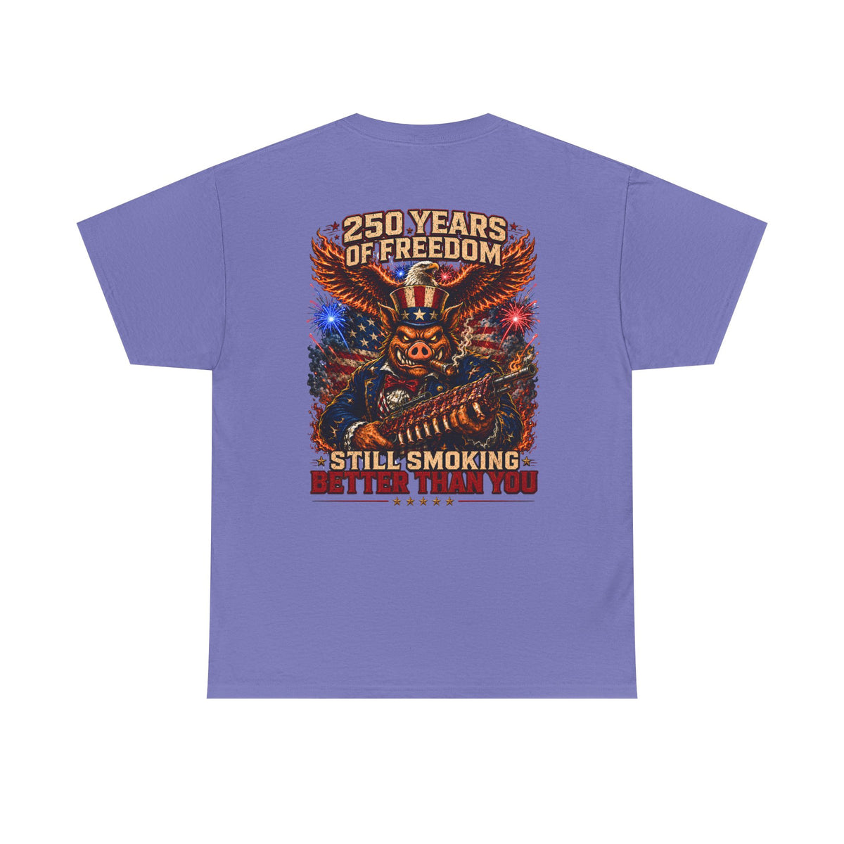 BBQ Test Pit 250 Years of Freedom soft tee mockup