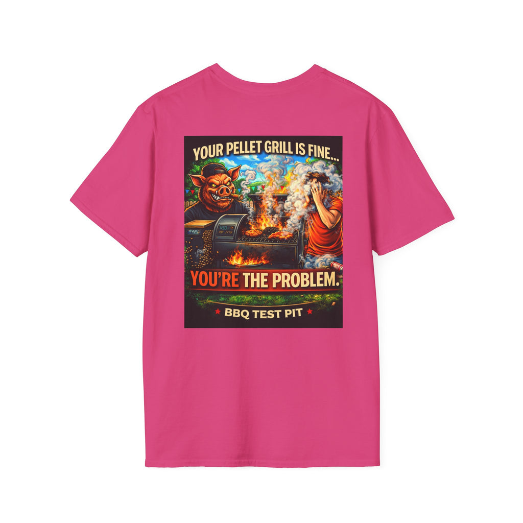 BBQ Test Pit Your Pellet Grill Is Fine soft tee mockup