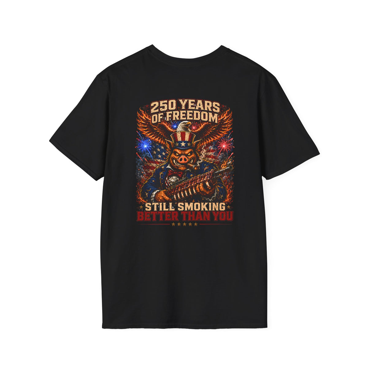 BBQ Test Pit 250 Years of Freedom tee mockup