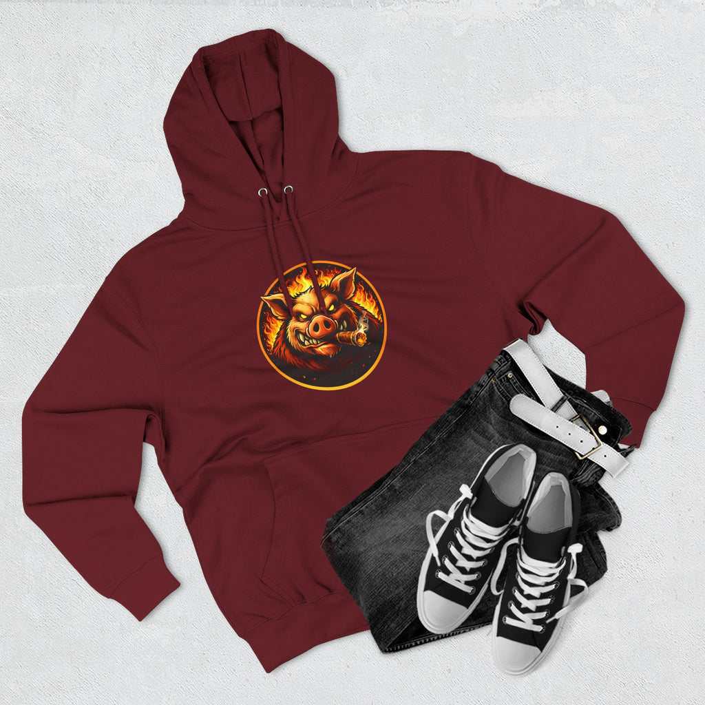 BBQ Test Pit logo hoodie mockup