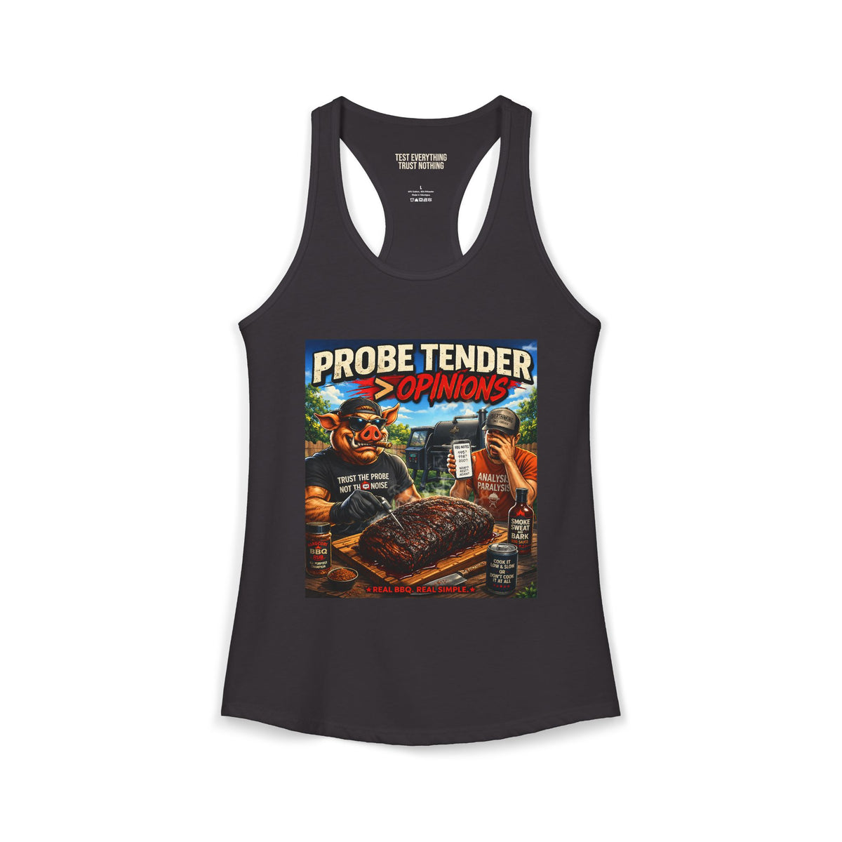 BBQ Test Pit Probe Tender Opinions women's tank mockup