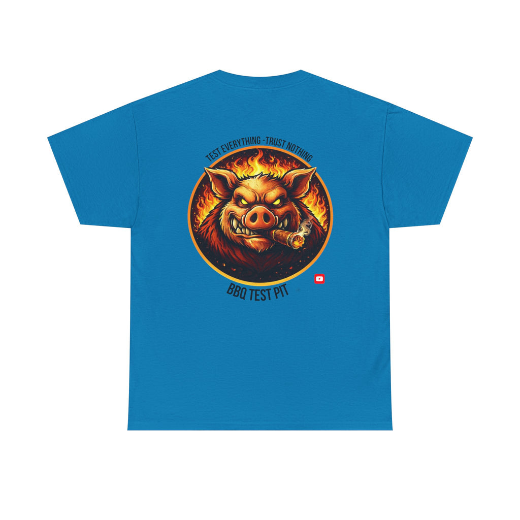 BBQ Test Pit logo tee mockup