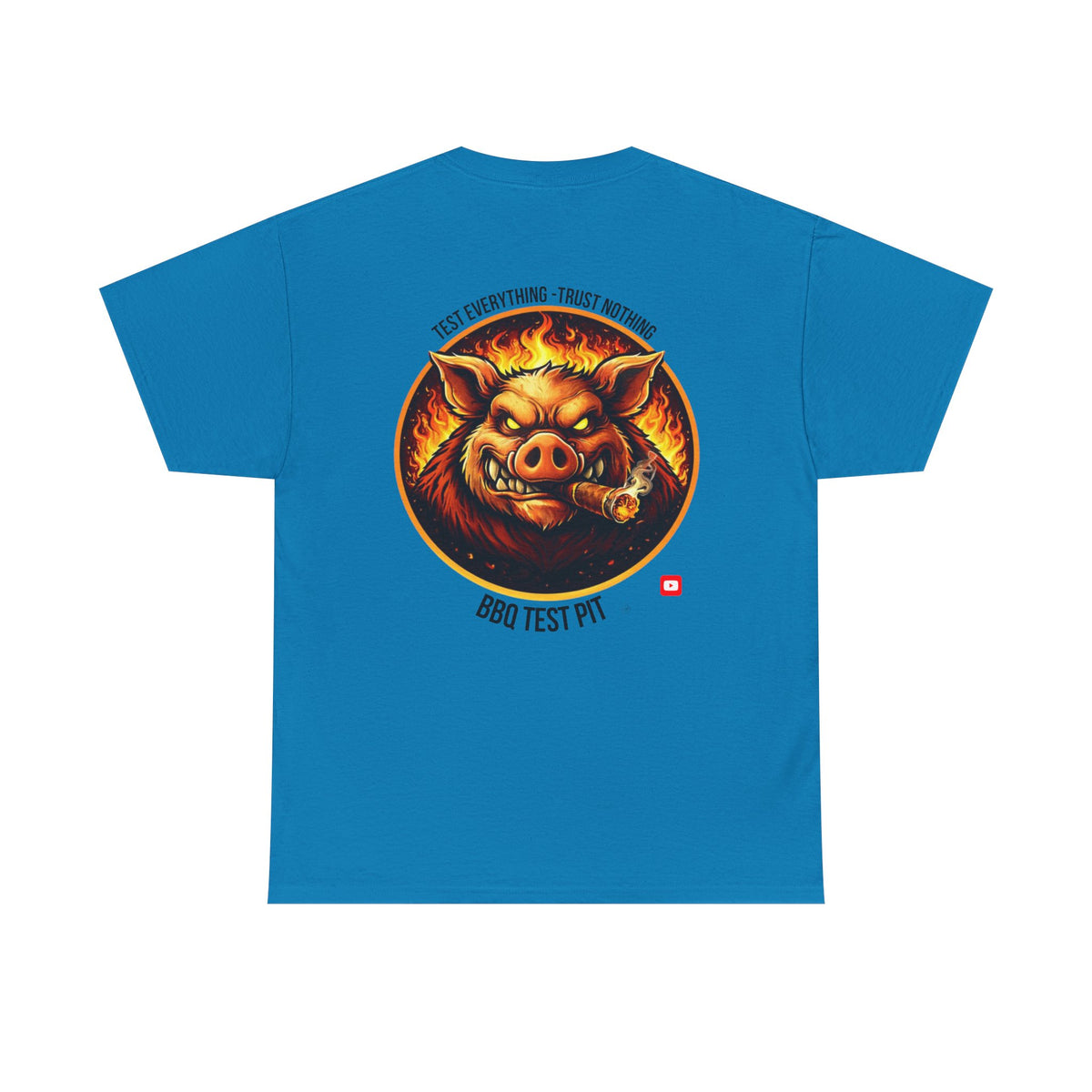 BBQ Test Pit logo tee mockup