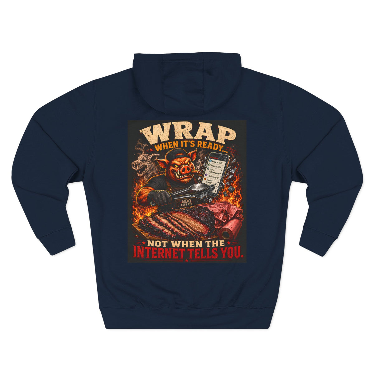 BBQ Test Pit Wrap When It's Ready hoodie mockup