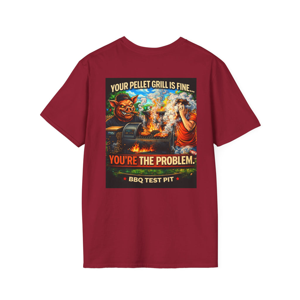 BBQ Test Pit Your Pellet Grill Is Fine soft tee mockup