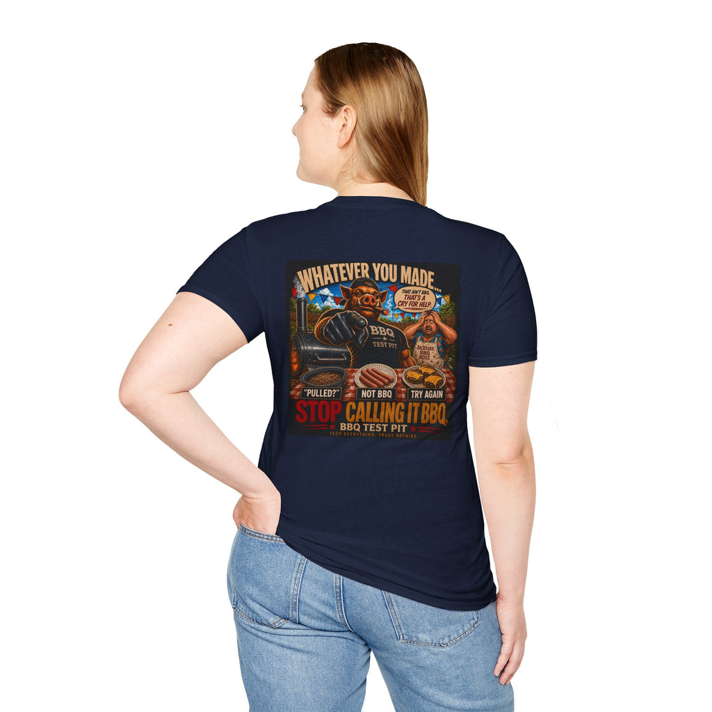 BBQ Test Pit Stop Calling It BBQ tee mockup