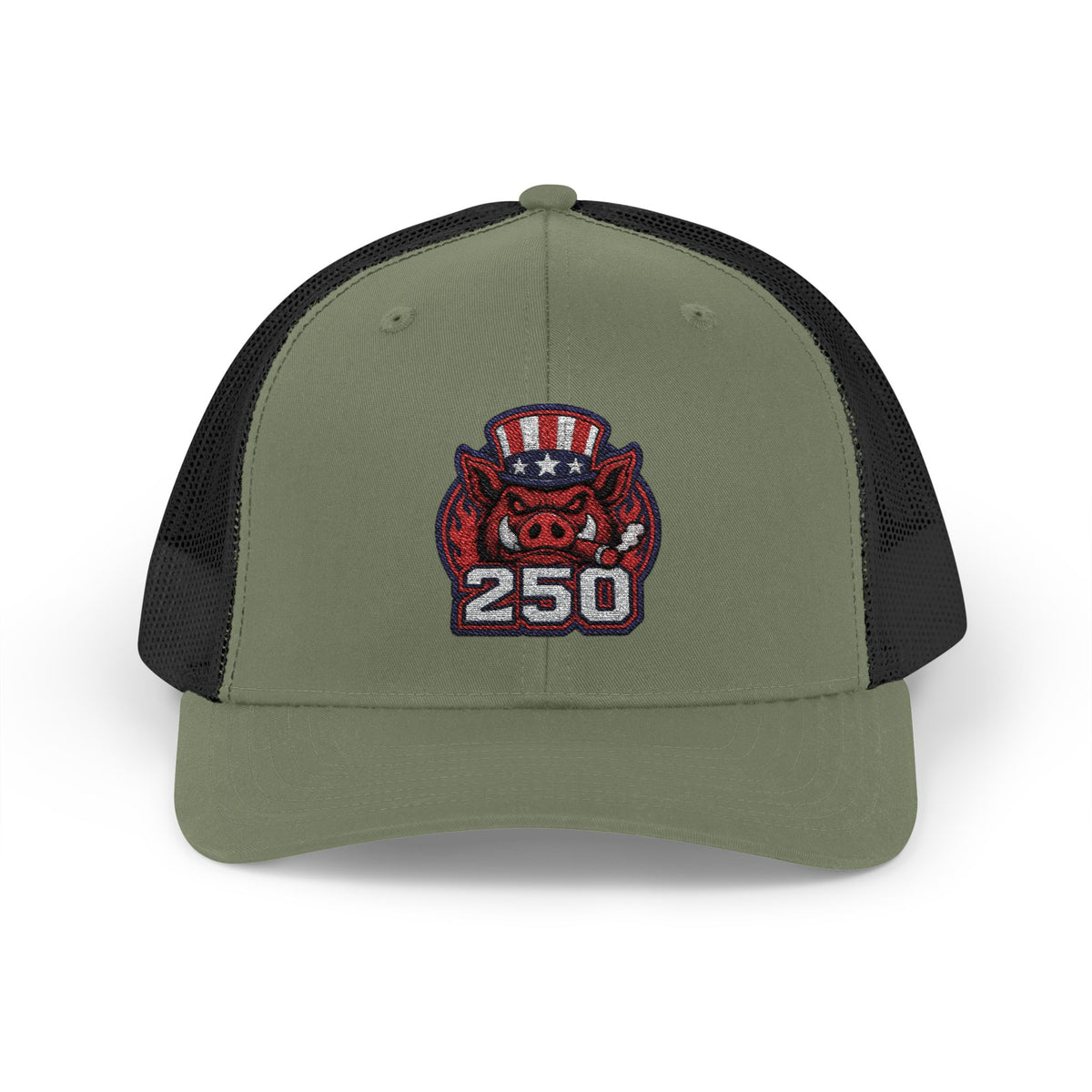 BBQ Test Pit 250 Years of Freedom trucker hat mockup