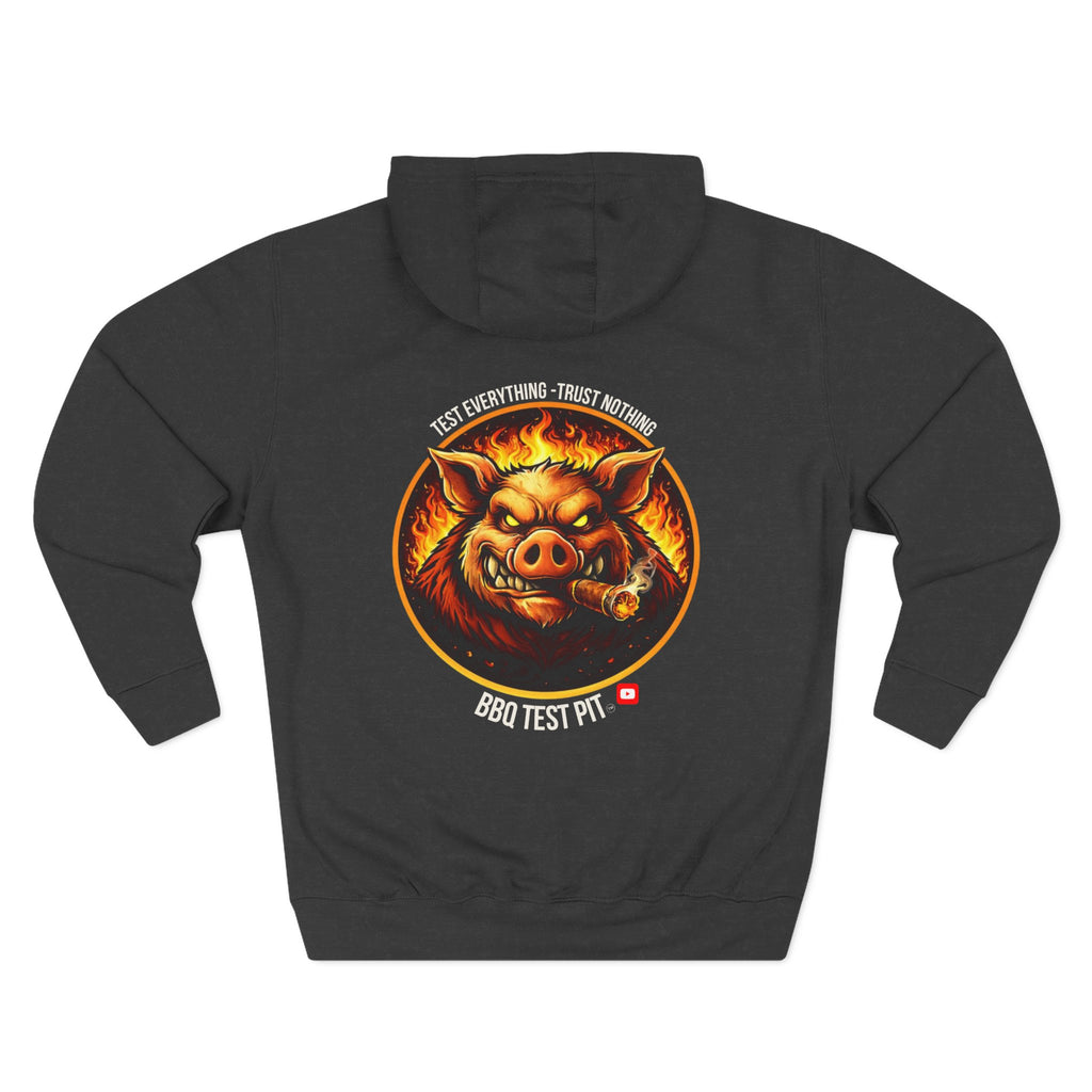 BBQ Test Pit logo hoodie mockup