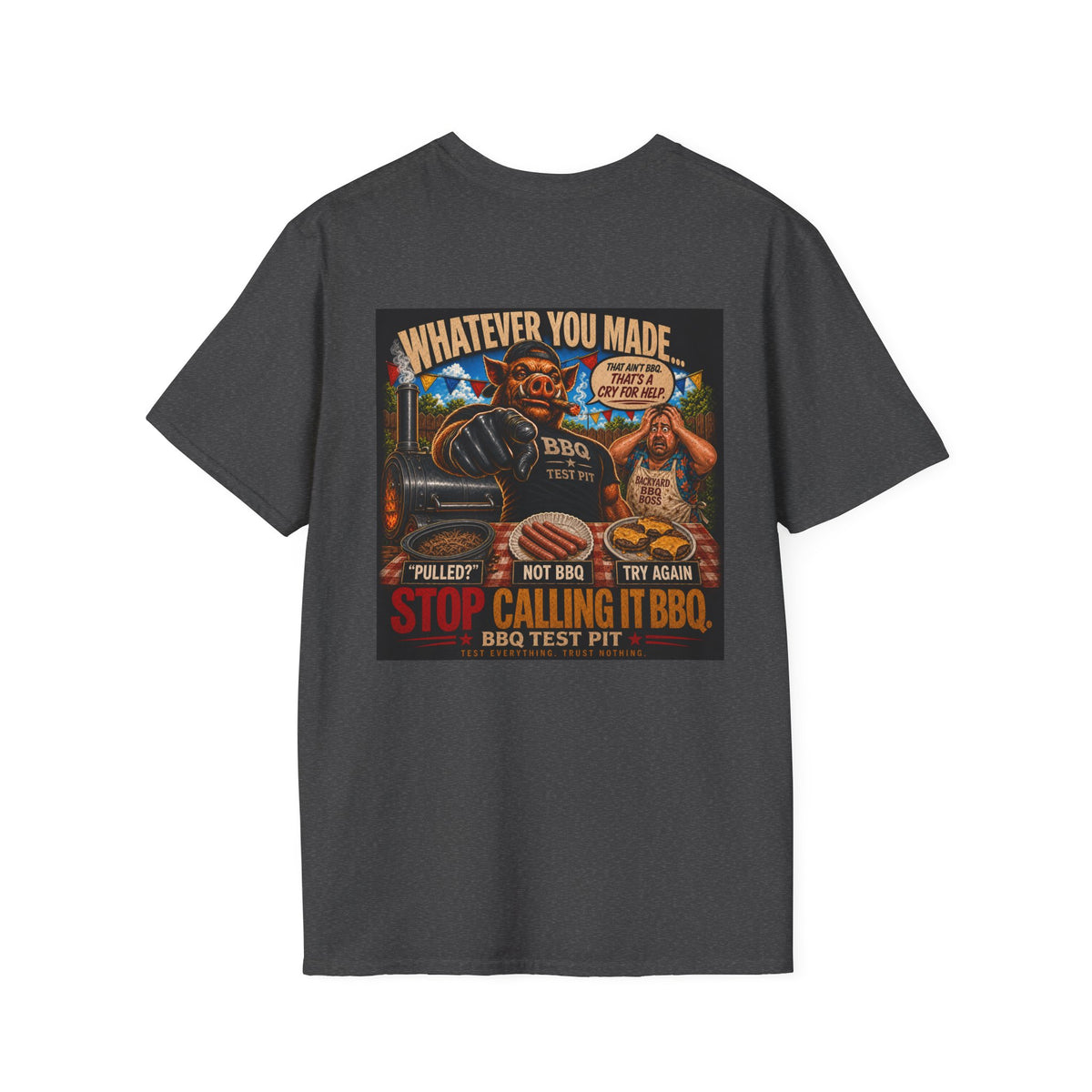 BBQ Test Pit Stop Calling It BBQ tee mockup