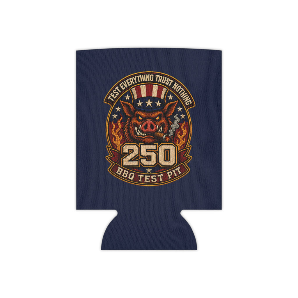 BBQ Test Pit 250 Years of Freedom can cooler mockup