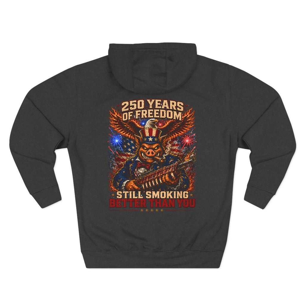 BBQ Test Pit 250 Years of Freedom hoodie mockup