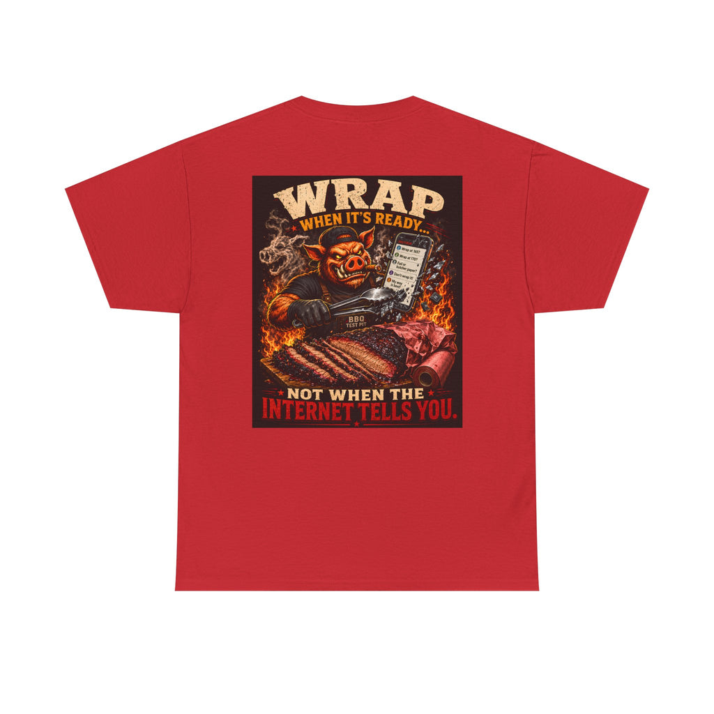 BBQ Test Pit Wrap When It's Ready soft tee mockup