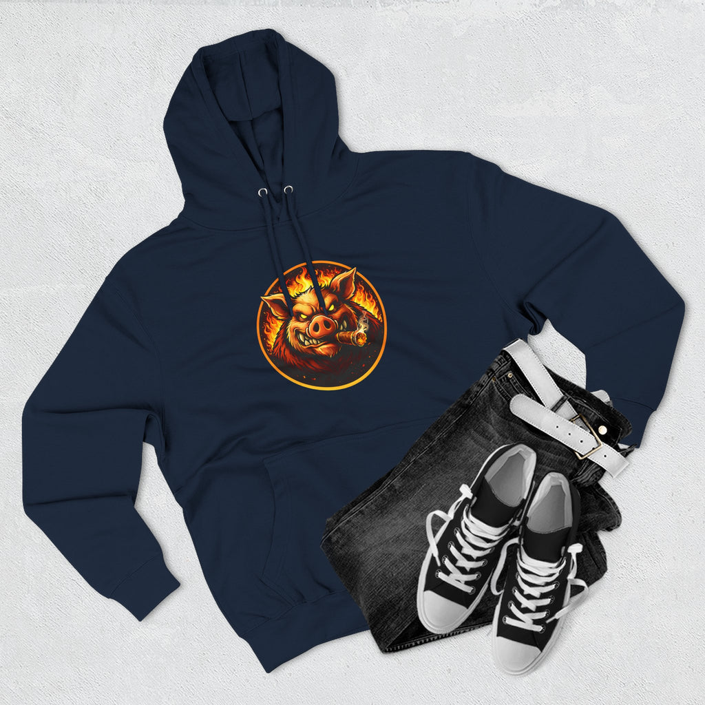 BBQ Test Pit logo hoodie mockup