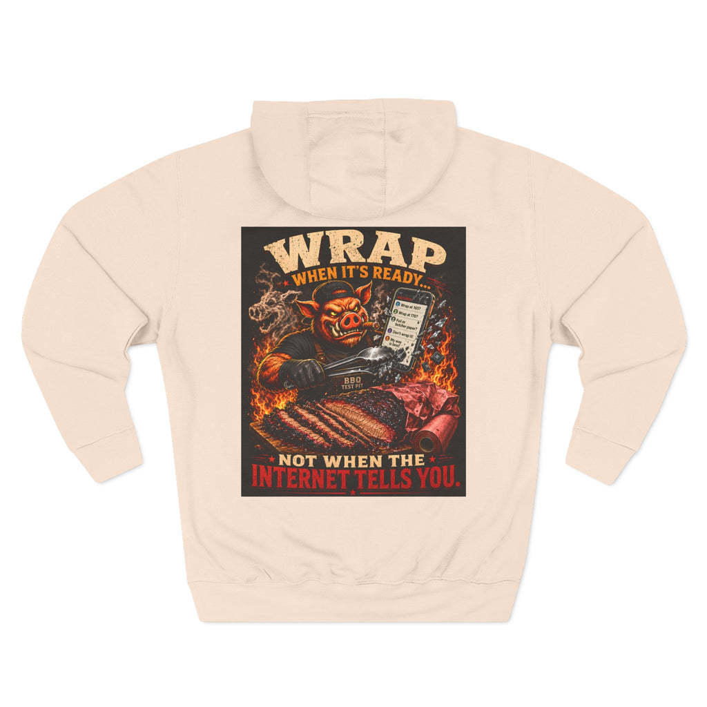 BBQ Test Pit Wrap When It's Ready hoodie mockup