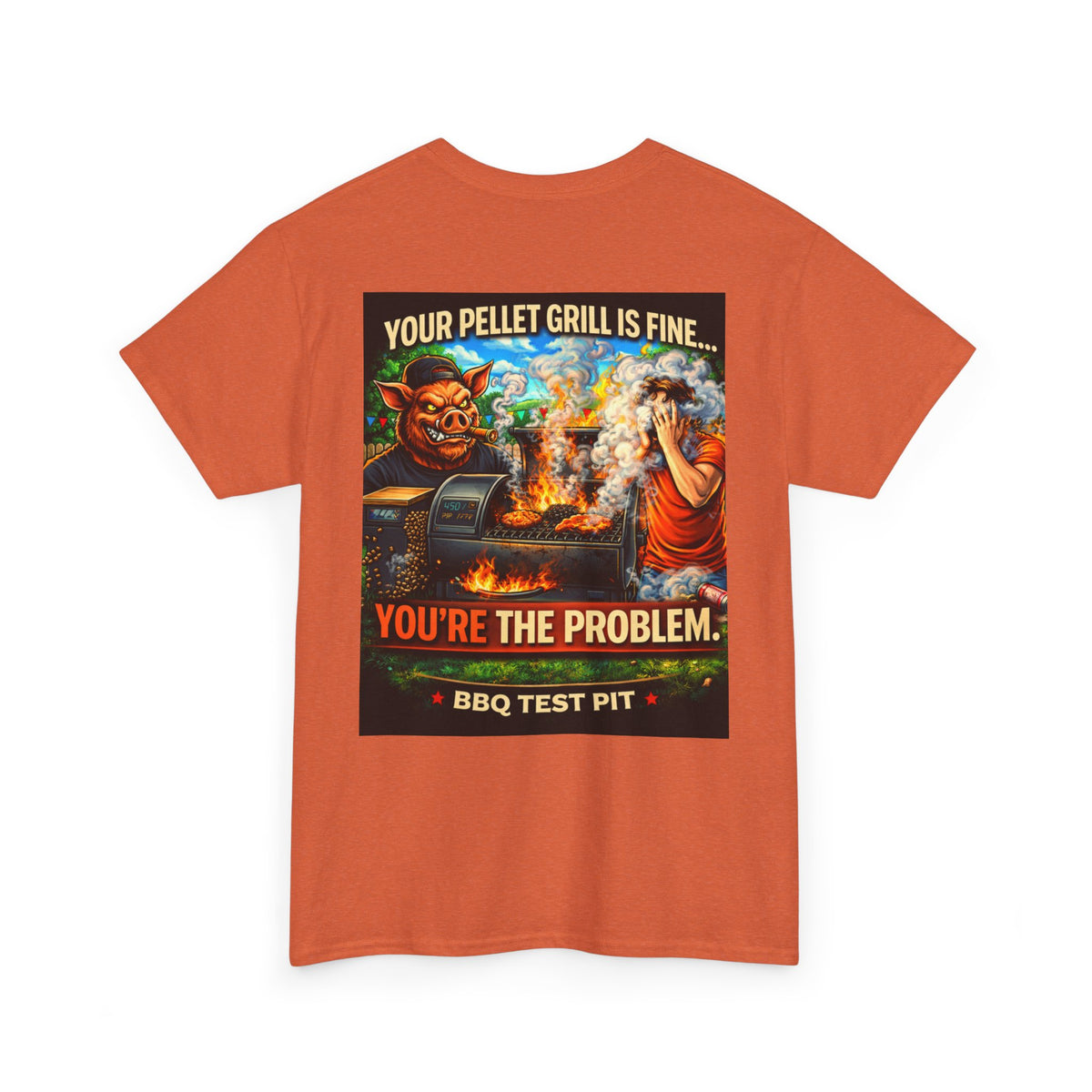 BBQ Test Pit Your Pellet Grill Is Fine tee mockup