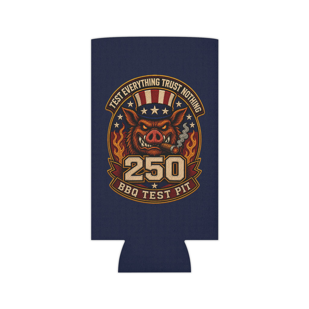BBQ Test Pit 250 Years of Freedom can cooler mockup
