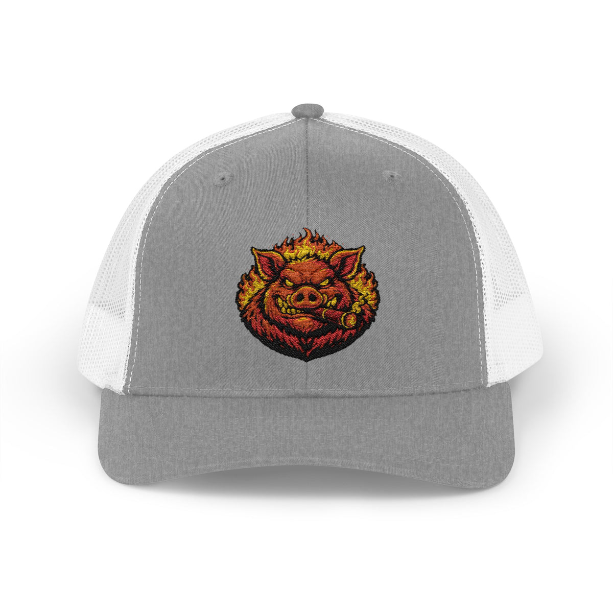 BBQ Test Pit trucker hat mockup