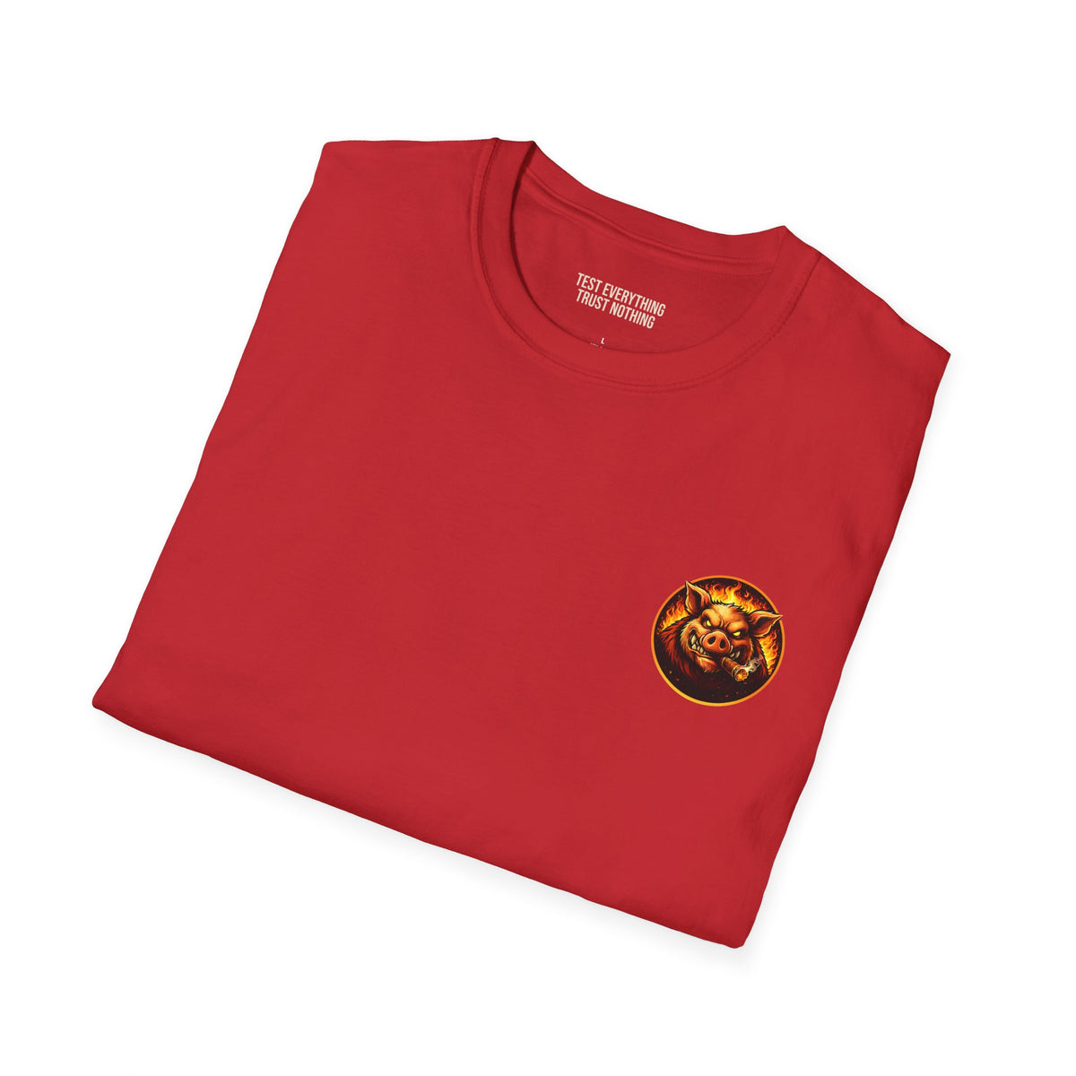 BBQ Test Pit I Like Big Butts soft tee mockup