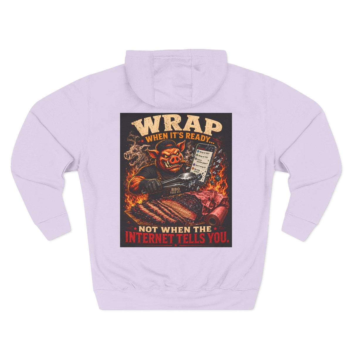 BBQ Test Pit Wrap When It's Ready hoodie mockup