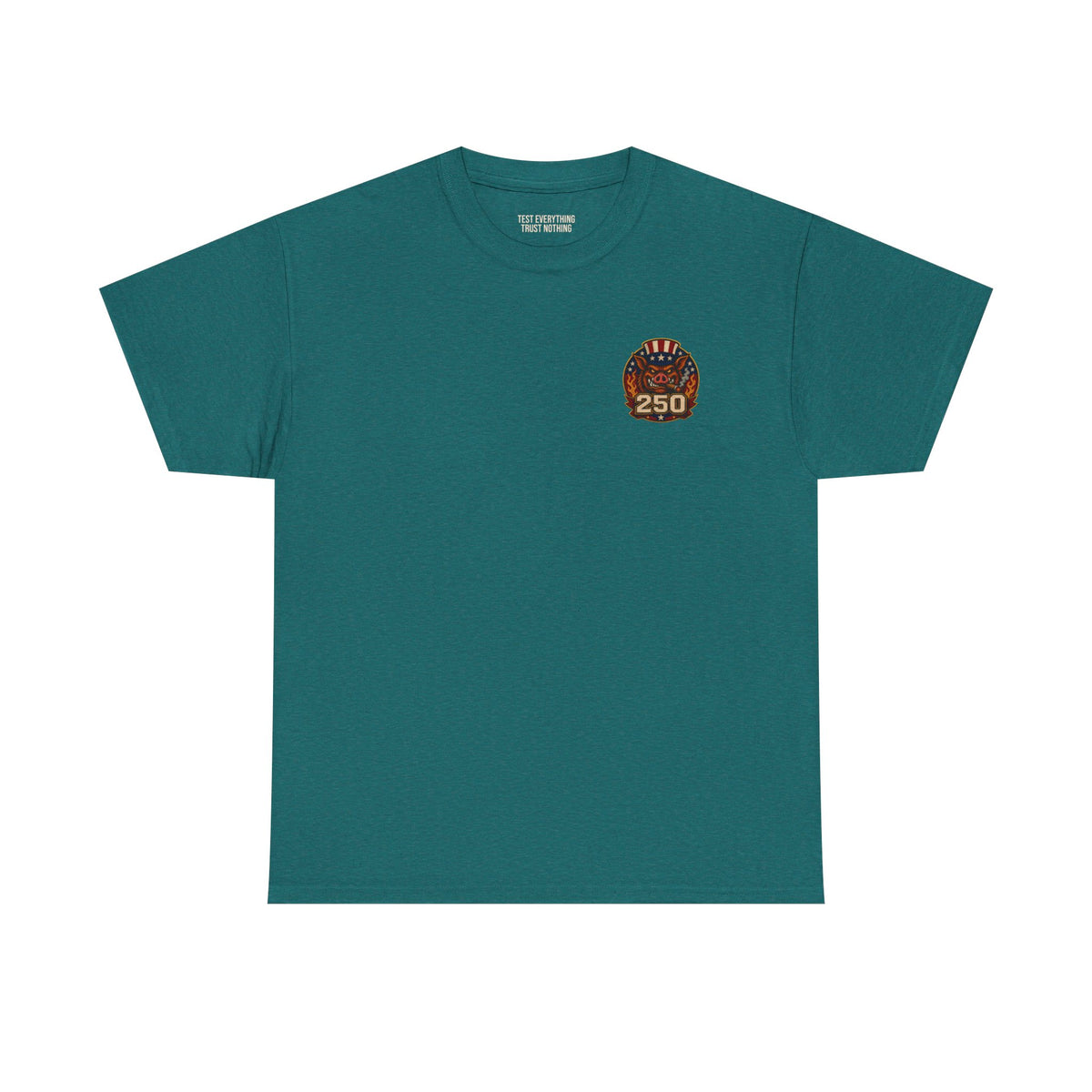 BBQ Test Pit 250 Years of Freedom soft tee mockup